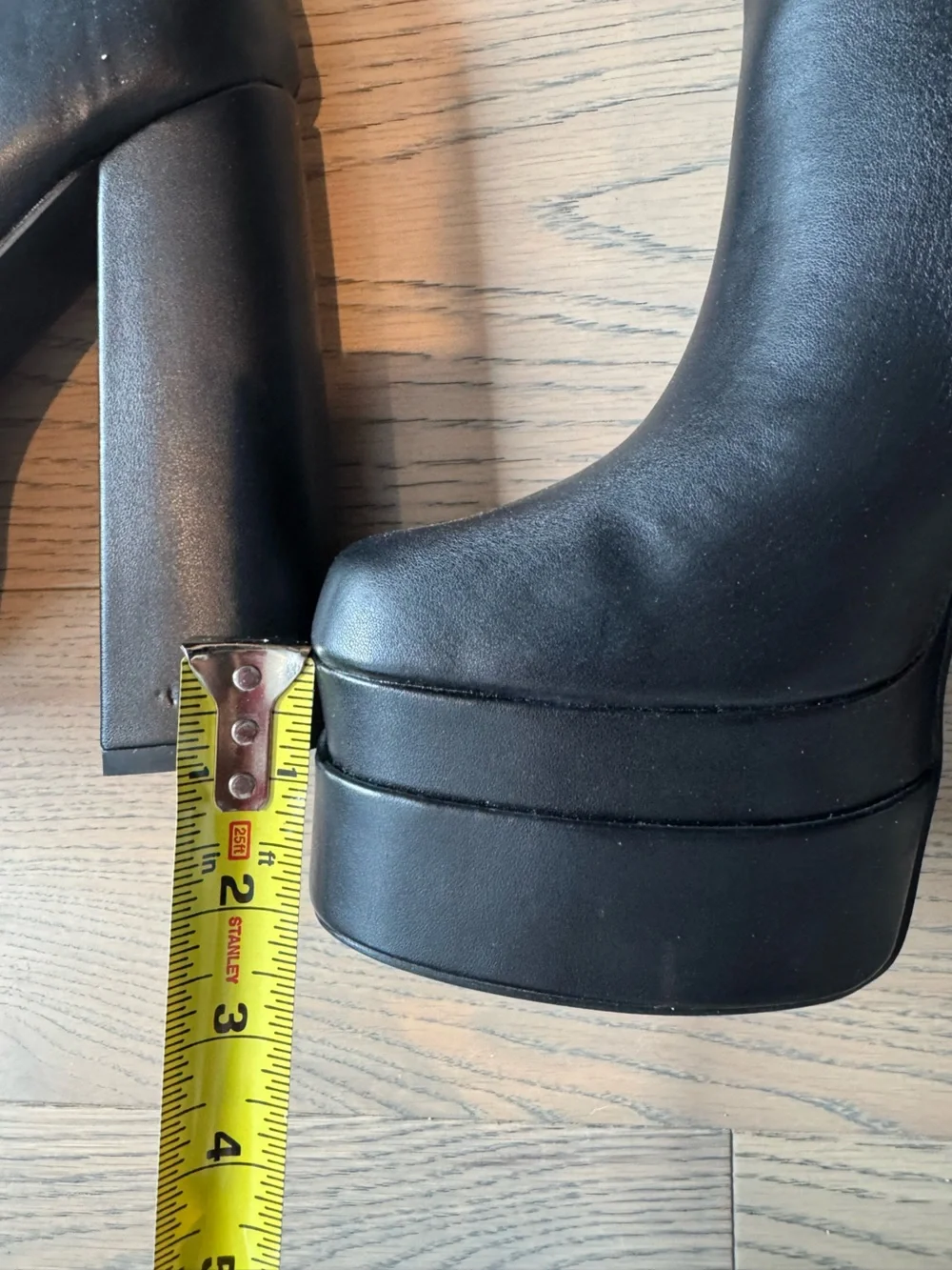 Black Platform High-Heel Ankle Boots